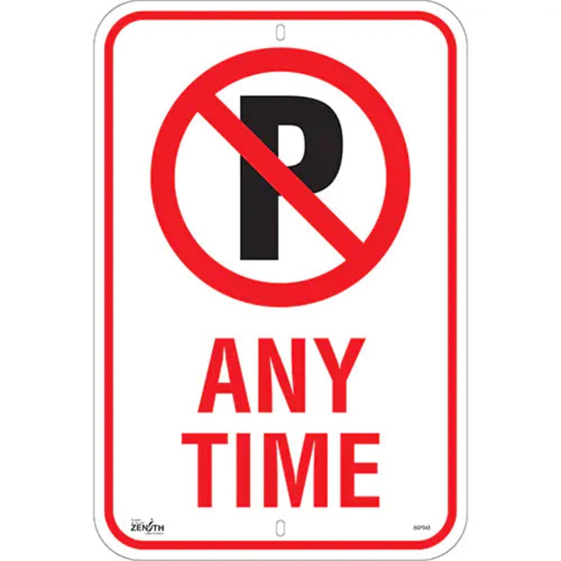 No Parking "Any Time" Sign - SGP343