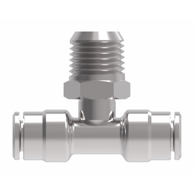 WHD (129) 1172PX6X6S PUSH>CONN PLUS 3/8 TUBE X3/8MP SWVL BR T