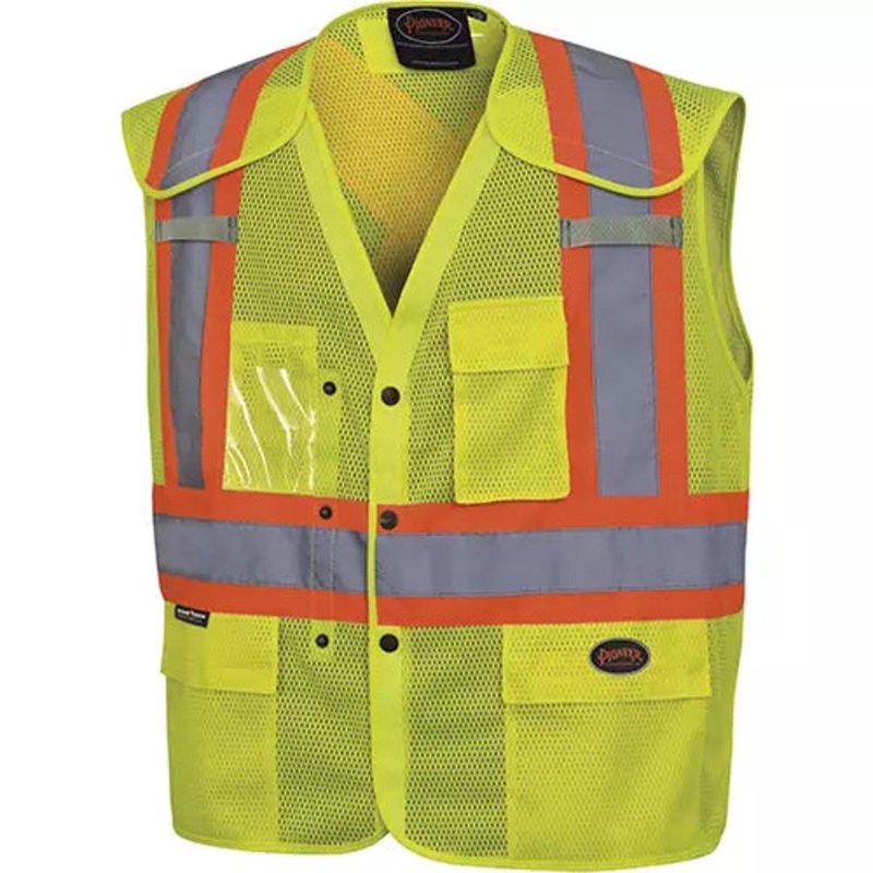 Drop-Shoulder Safety Vest with Snaps Large/X-Large - V102196A-L/XL