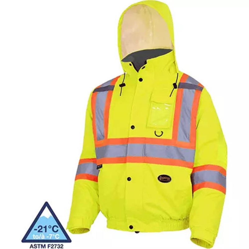 Waterproof Winter Quilted Safety Bomber Jacket Large - V1150260-L
