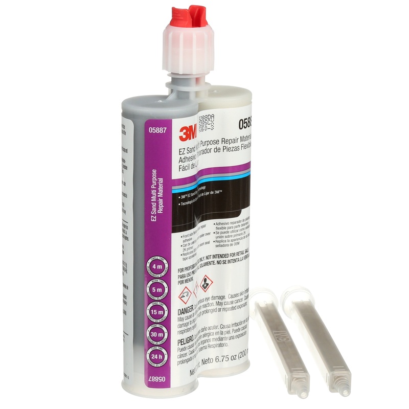 3M (815) 05887 3M EZ Sand Flexible Parts Repair Adhesive, 05887, 6.8 fl. oz. (200 ml), Colour: Gray, 3M Stock No. 7000045776