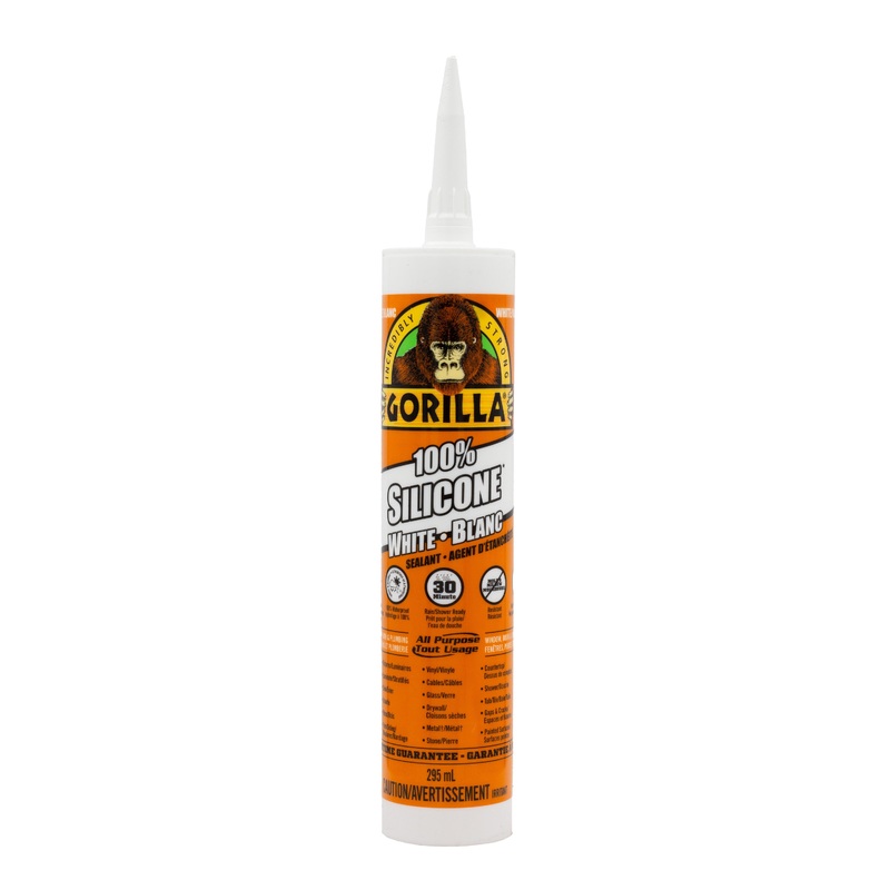 Gorilla Glue (218) 8160002 10 OZ. WHITE SILICONE SEALANT CARTRIDGE