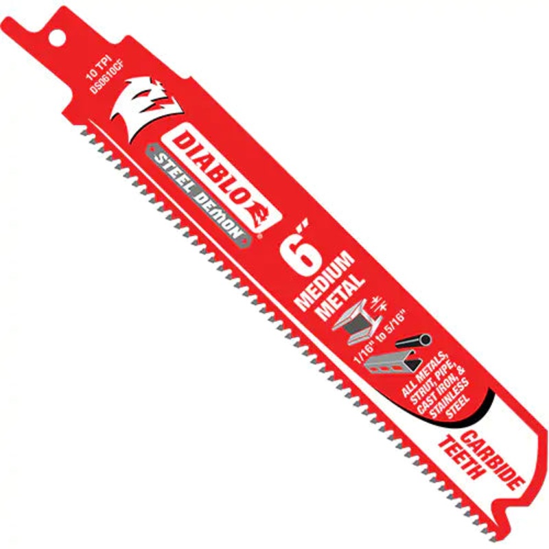 Medium Metal Reciprocating Saw Blade - DS0610CFC