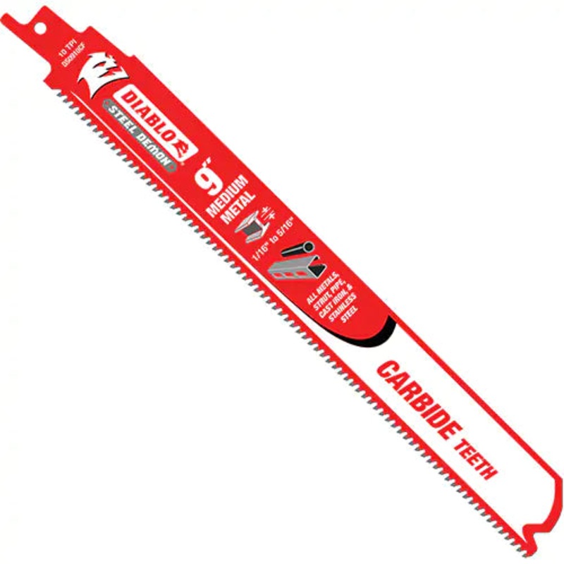 Medium Metal Reciprocating Saw Blade - DS0910CF3C