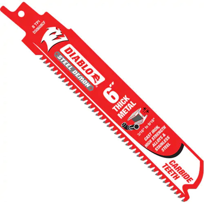 Thick Metal Reciprocating Saw Blade - DS0608CF3C