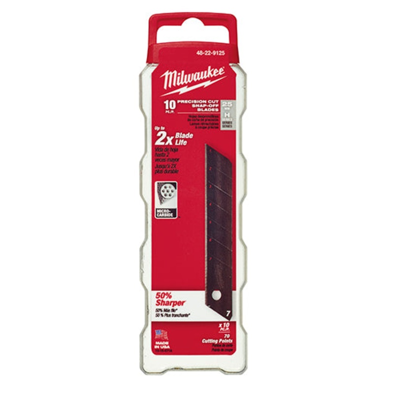 Milwaukee (366) 48-22-9125 25mm Precision Snap Blades (10 PK)