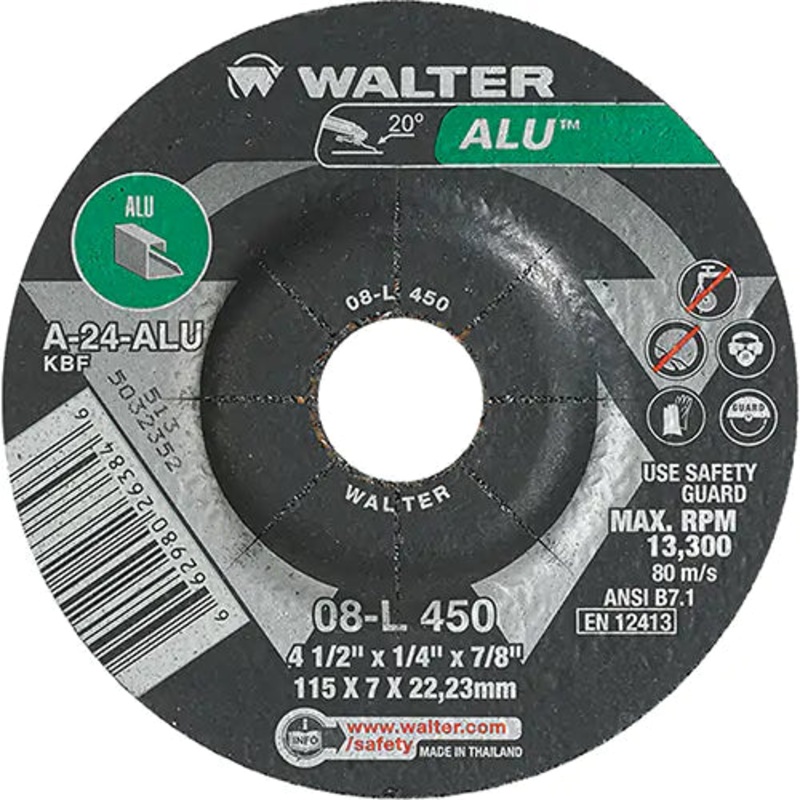 Aluminium Depressed Centre Grinding Wheels 7/8" - 08L450