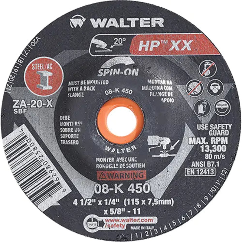 Double-X Depressed Centre Grinding Wheel 5/8"-11 - 08K450