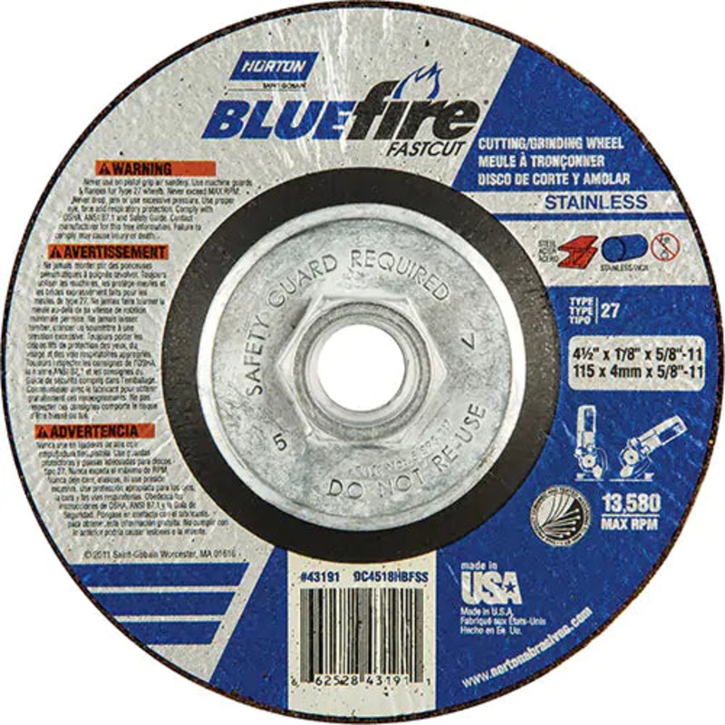 BlueFire Grinding and Cutting Wheels 5/8"-11 - 66252843191