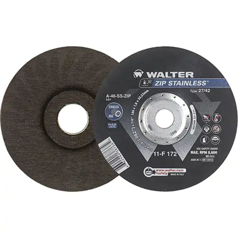 Zip Stainless Right Angle Grinder Reinforced Cut-Off Wheels 7/8" - 11F172