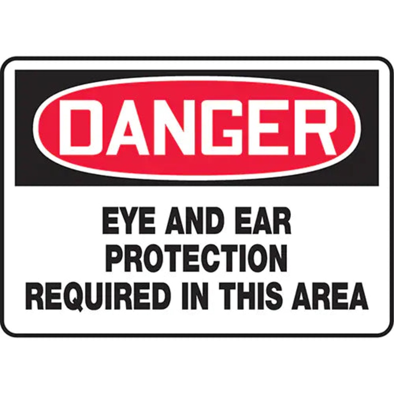 "Eye & Ear Protection Required" Sign - MPPE035VP
