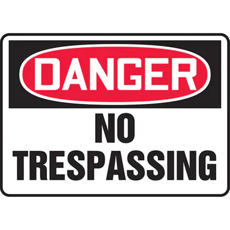 "No Trespassing" Sign - MADM292VS