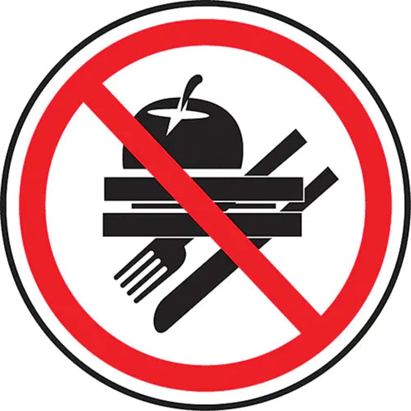 No Food CSA Safety Sign - MPCS506VS
