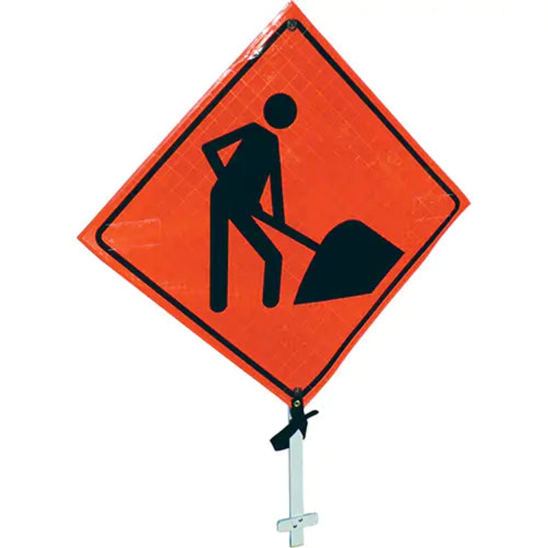 Men At Work Pole Sign - ER665F48T501