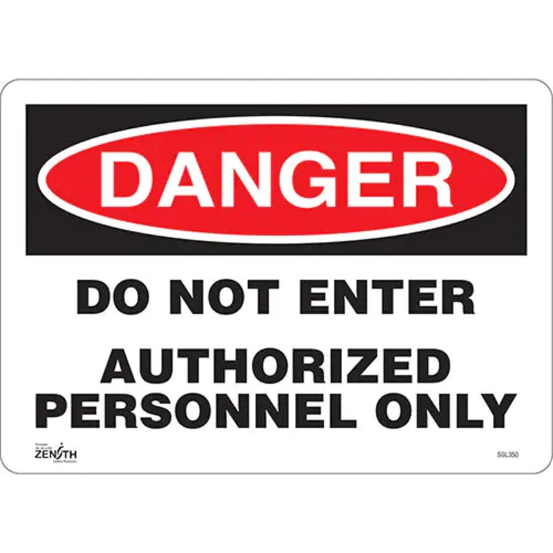 "Authorized Personnel Only" Sign - SGL350