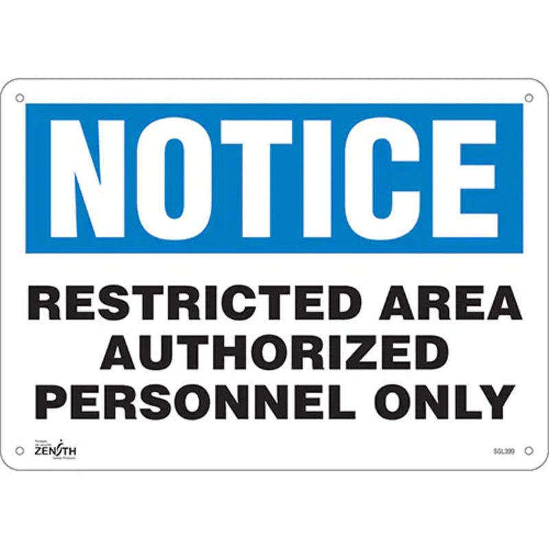 "Authorized Personnel Only" Sign - SGL399