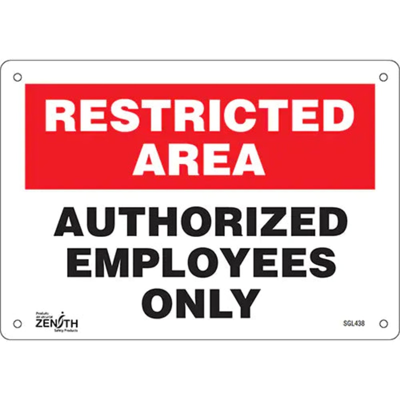 "Authorized Personnel Only" Sign - SGL438
