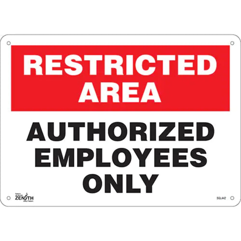 "Authorized Personnel Only" Sign - SGL442