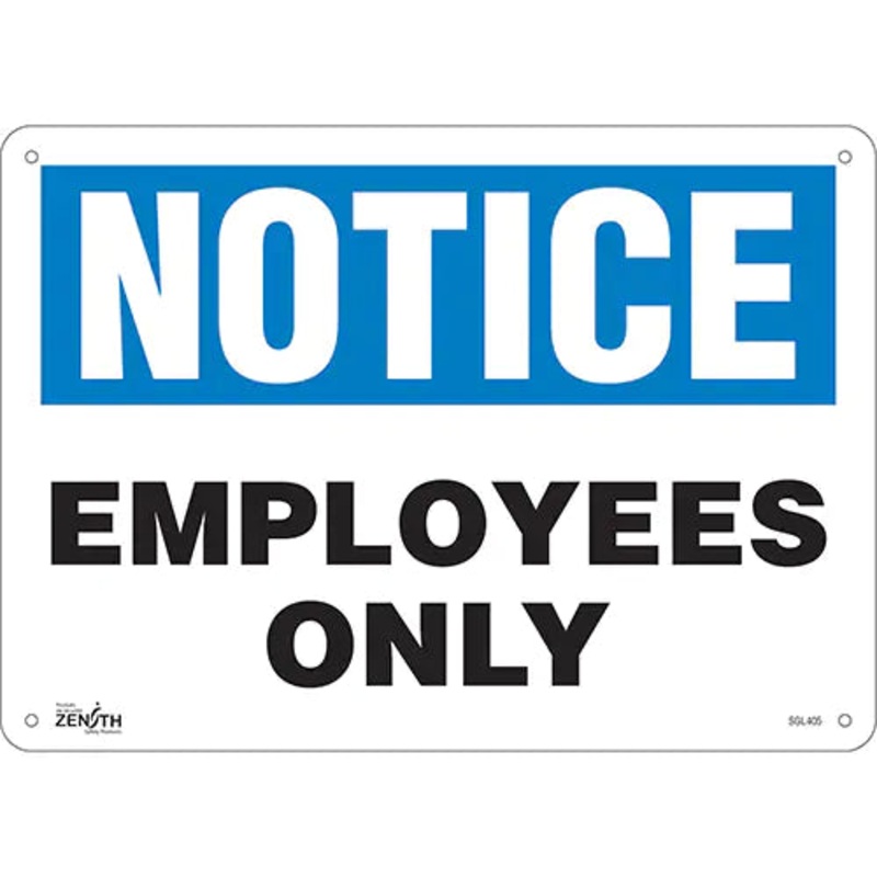 "Employees Only" Sign - SGL405