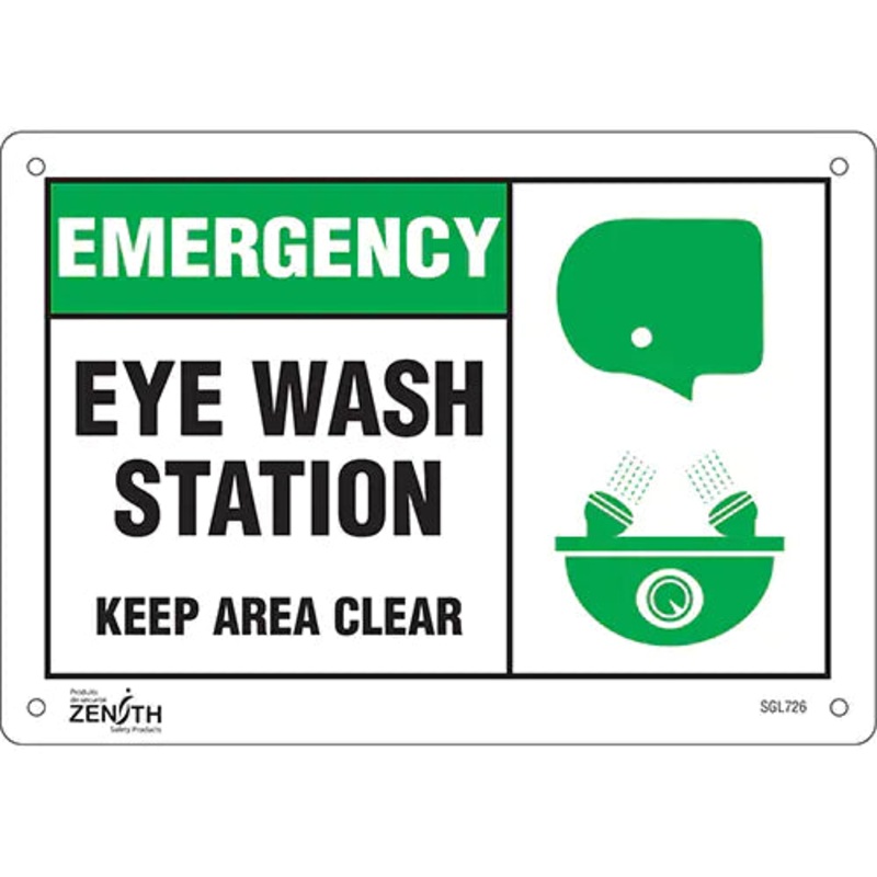 "Eye wash Station Keep Area Clear" Sign - SGL726