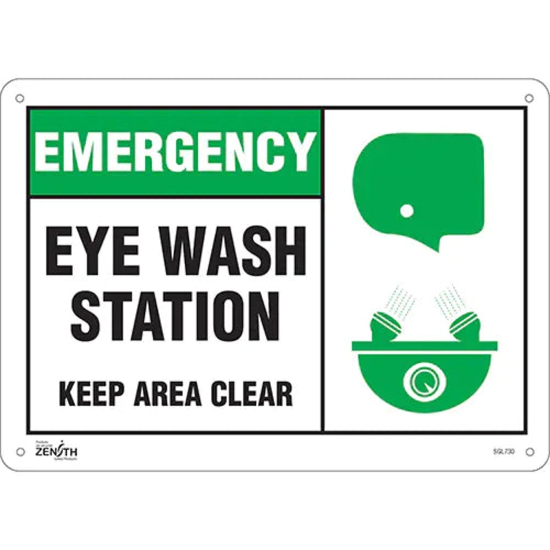 "Eye wash Station Keep Area Clear" Sign - SGL730