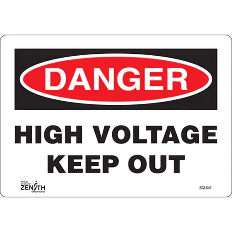 "High Voltage Keep Out" Sign - SGL641