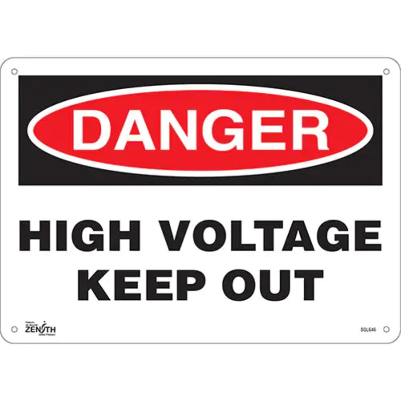 "High Voltage Keep Out" Sign - SGL646