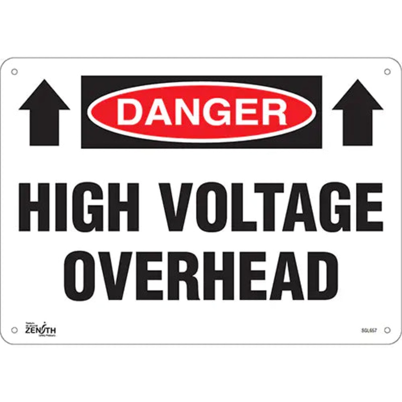 "High Voltage Overhead" Sign - SGL657