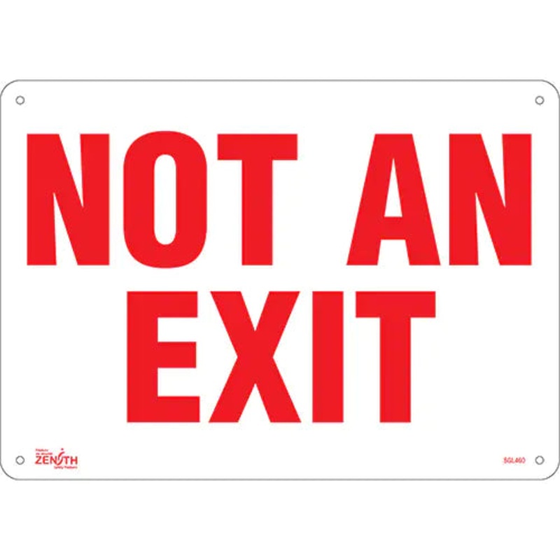 "Not An Exit" Sign - SGL460