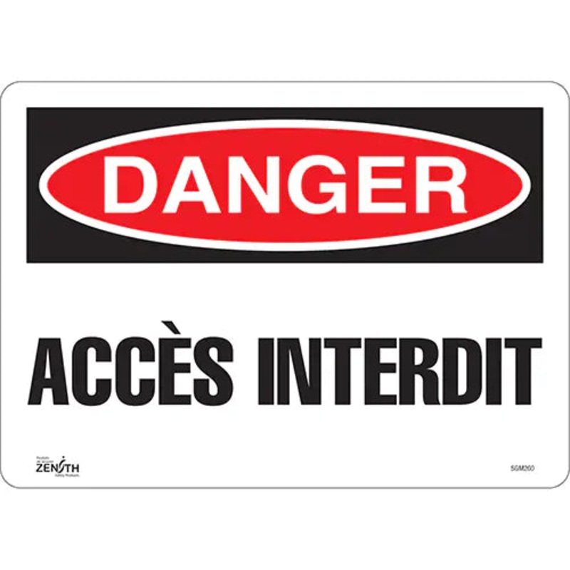 "Accs Interdit" Sign - SGM260