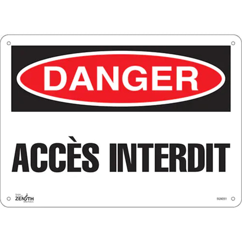 "Accs Interdit" Sign - SGM261