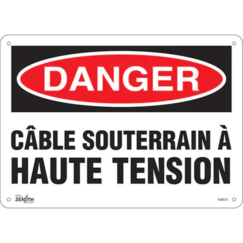 "Cble Souterrain  Haute Tension" Sign - SGM376