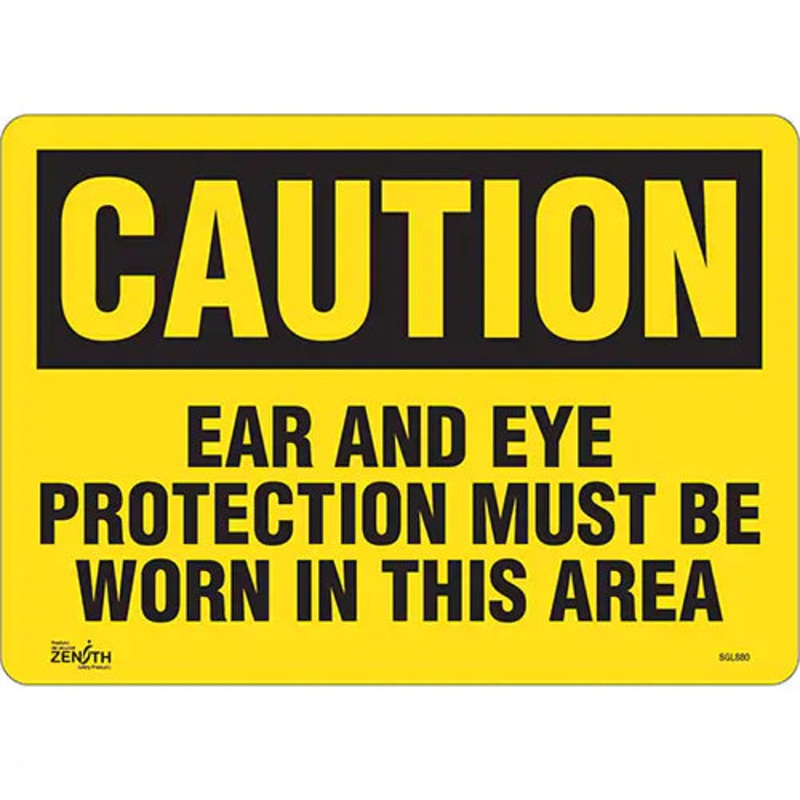 "Ear And Eye Protection" Sign - SGL880