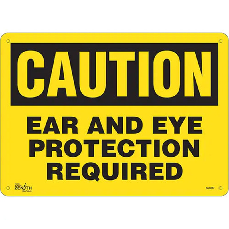 "Ear And Eye Protection" Sign - SGL887