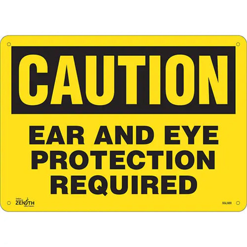 "Ear And Eye Protection" Sign - SGL888