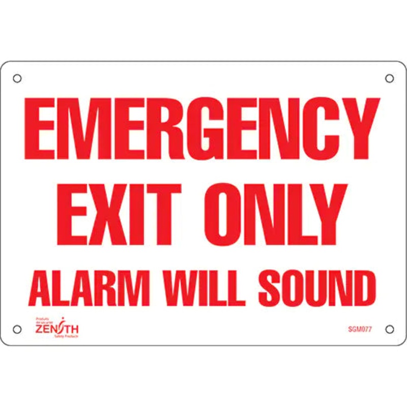 "Emergency Exit Only" Sign - SGM077