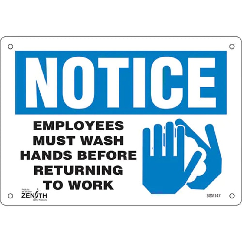 "Employees Must Wash Hands" Sign - SGM147