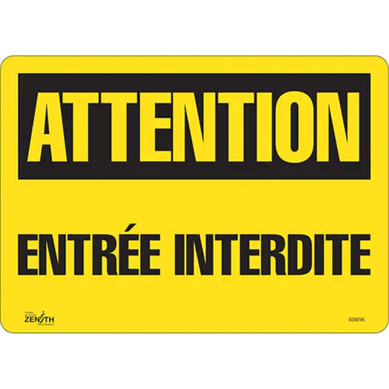 "Entre Interdite" Sign - SGM296