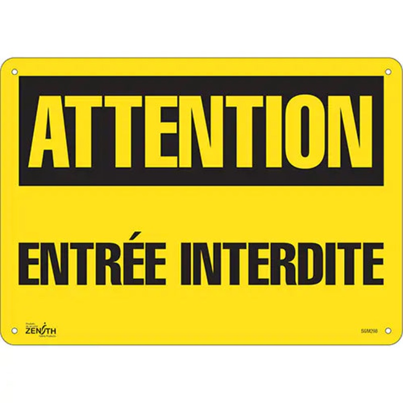 "Entre Interdite" Sign - SGM298