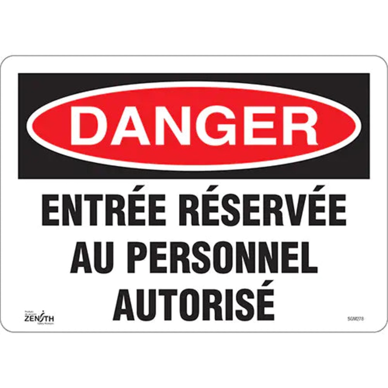 "Entre Rserve Au Personnel Autoris" Sign - SGM278