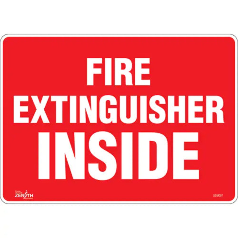 "Fire Extinguisher Inside" Sign - SGM097
