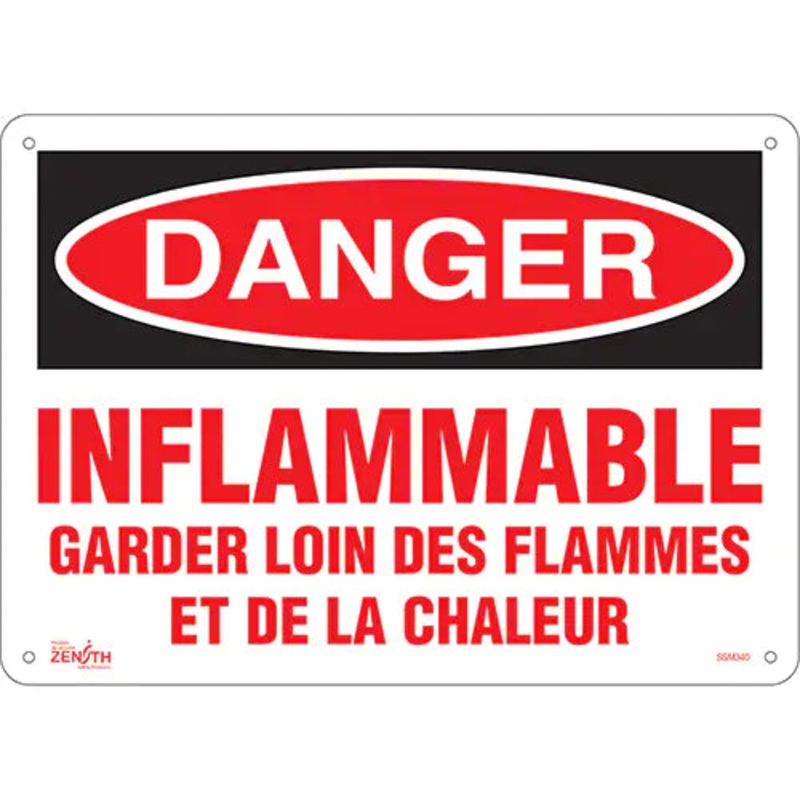 "Garder Loin Des Flammes" Sign - SGM340