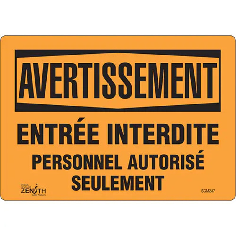 "Personnel Autoris Seulement" Sign - SGM287