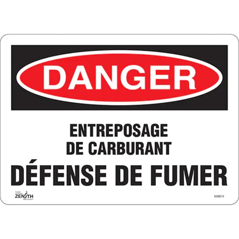 "Dfense De Fumer" Sign - SGM574