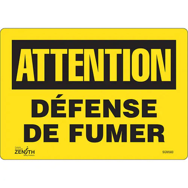 "Dfense De Fumer" Sign - SGM583