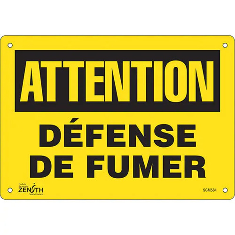 "Dfense De Fumer" Sign - SGM584
