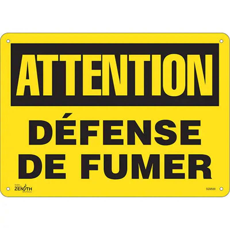 "Dfense De Fumer" Sign - SGM588