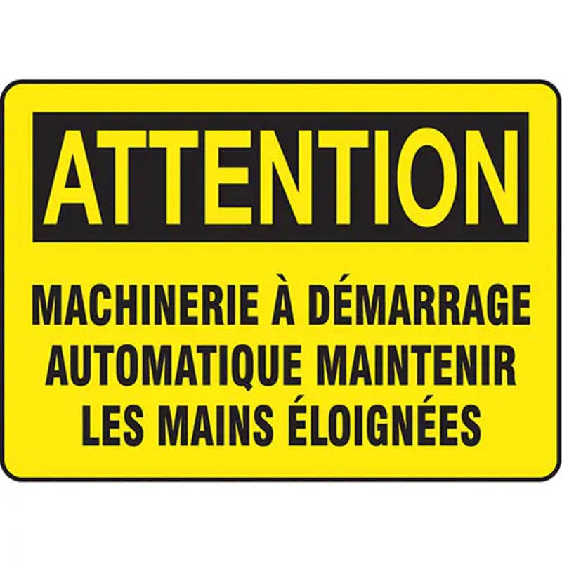 "Machinerie  dmarrage automatique" Sign - FRMEQM746VS