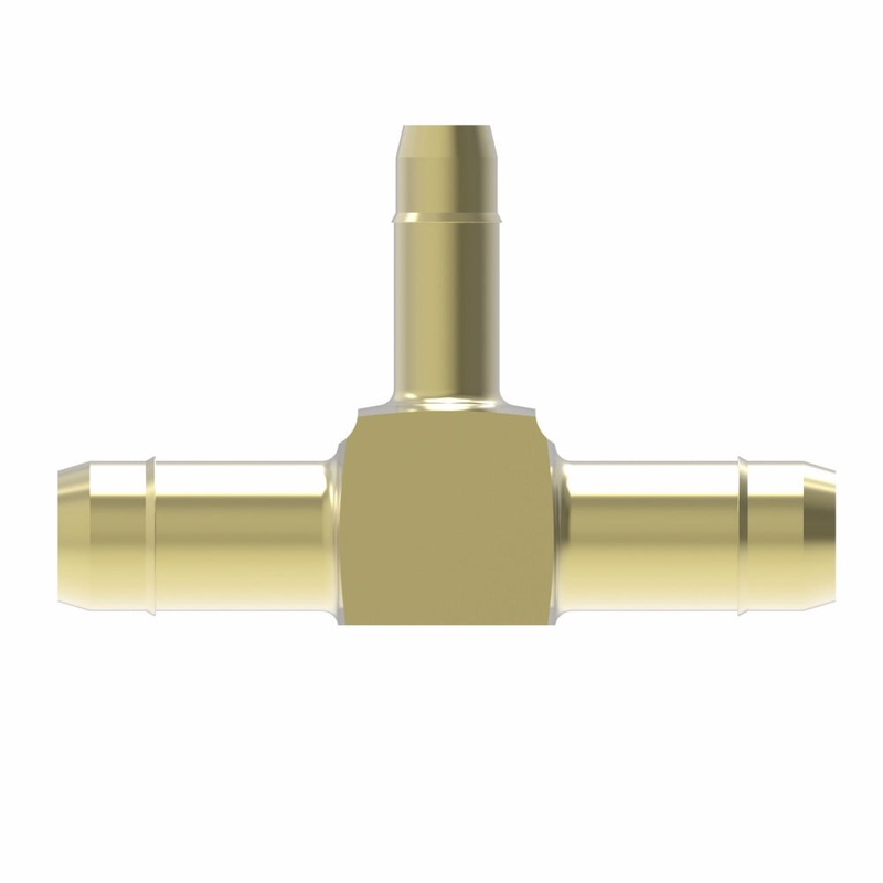 WHD (129) 1064X6X6X4 MINI-BARB 3/8X3/8X1/4 OD TUBE UNION TEE