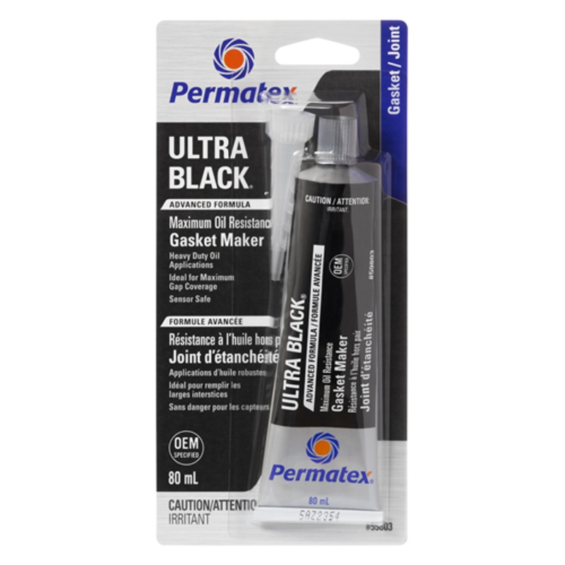 Permatex 59803 PERMATEX ULTRA BLACK GASKET MAKER 598BR 80ML CARDED TUBE